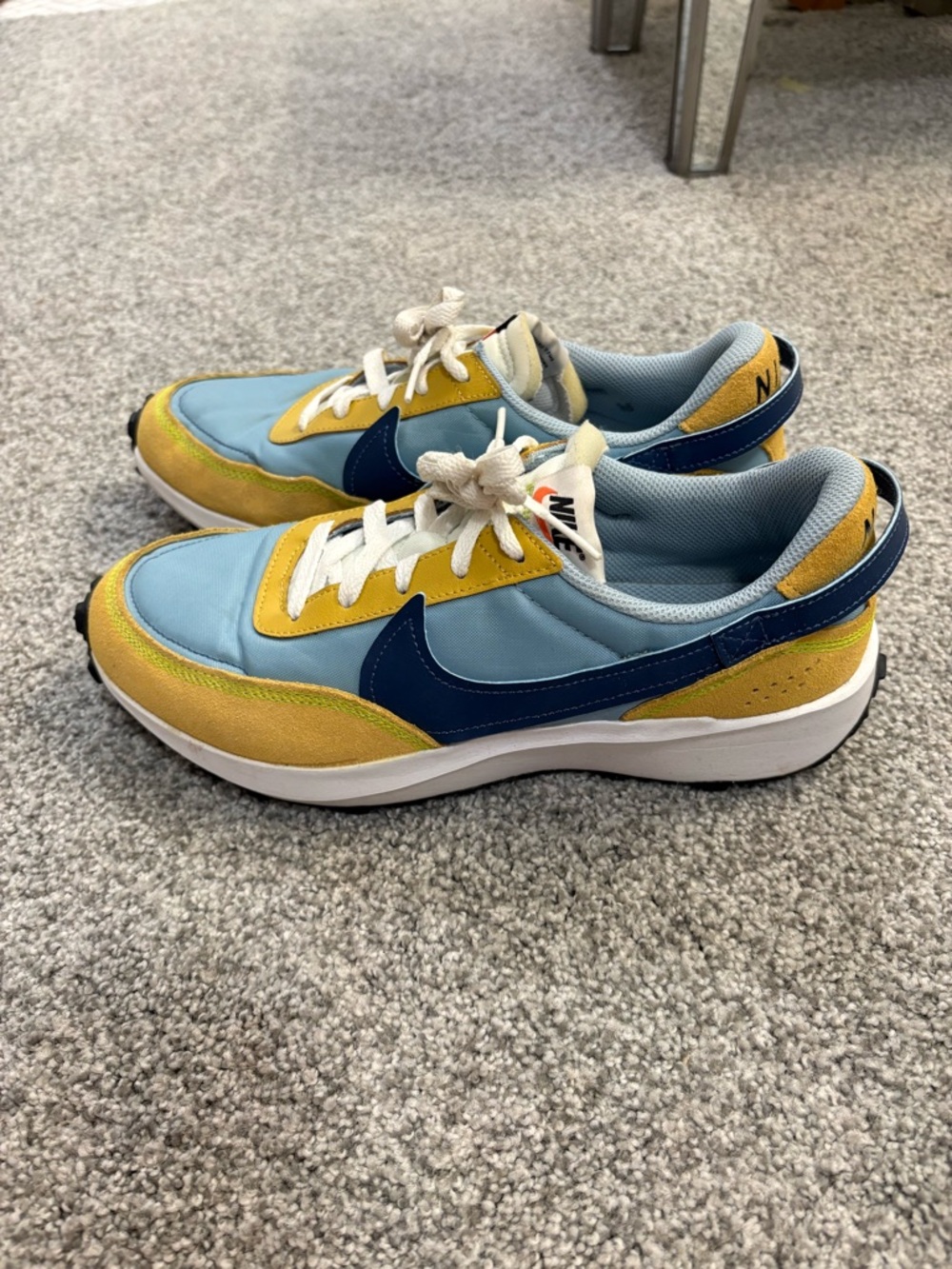 Nike Men's Light Blue, Yellow & Navy Athletic Shoes